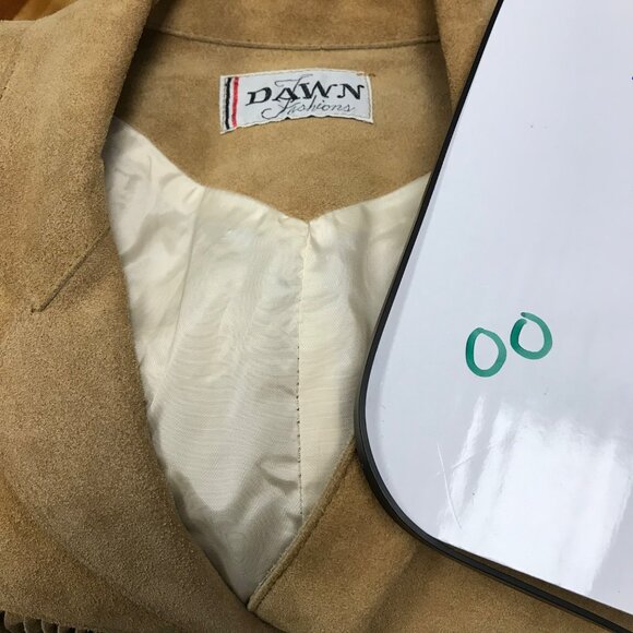 Vintage Dawn Fashions Suede Leather Fringe Jacket 60’s Hippy Size M - Picture 15 of 15